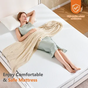 JHK 4 Inch Gel Memory Foam Mattress Topper