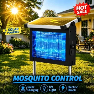 Panel Sensor, Waterproof Electric Fly Zapper for Garden Patio Camping